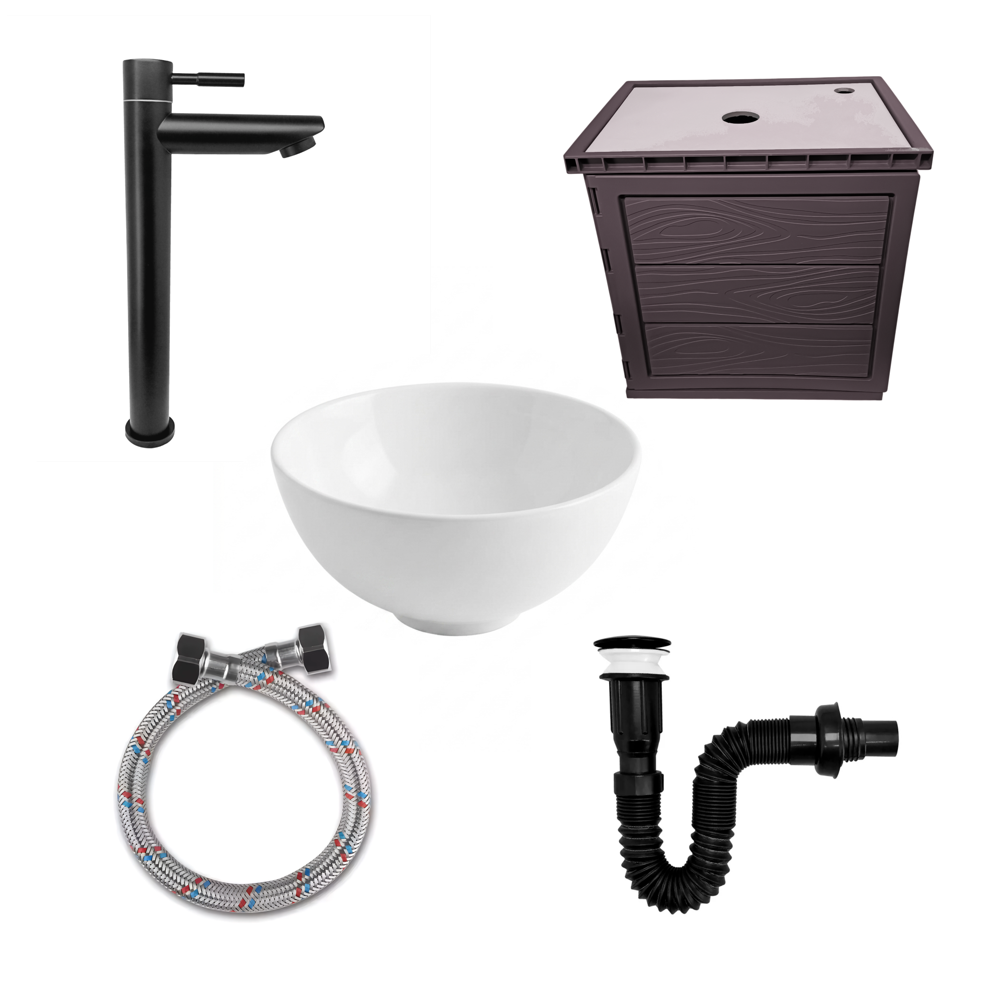 Kit Mueble + Lavamanos + Griferia CCOL1153