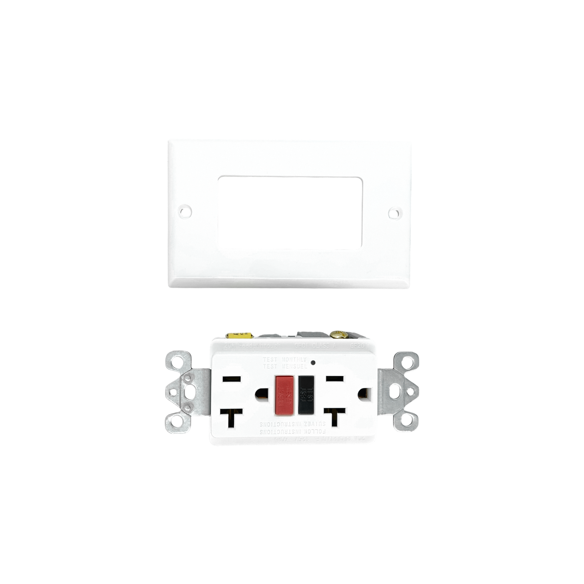 Pack x 5 toma corriente doble blanco GFCI C1365