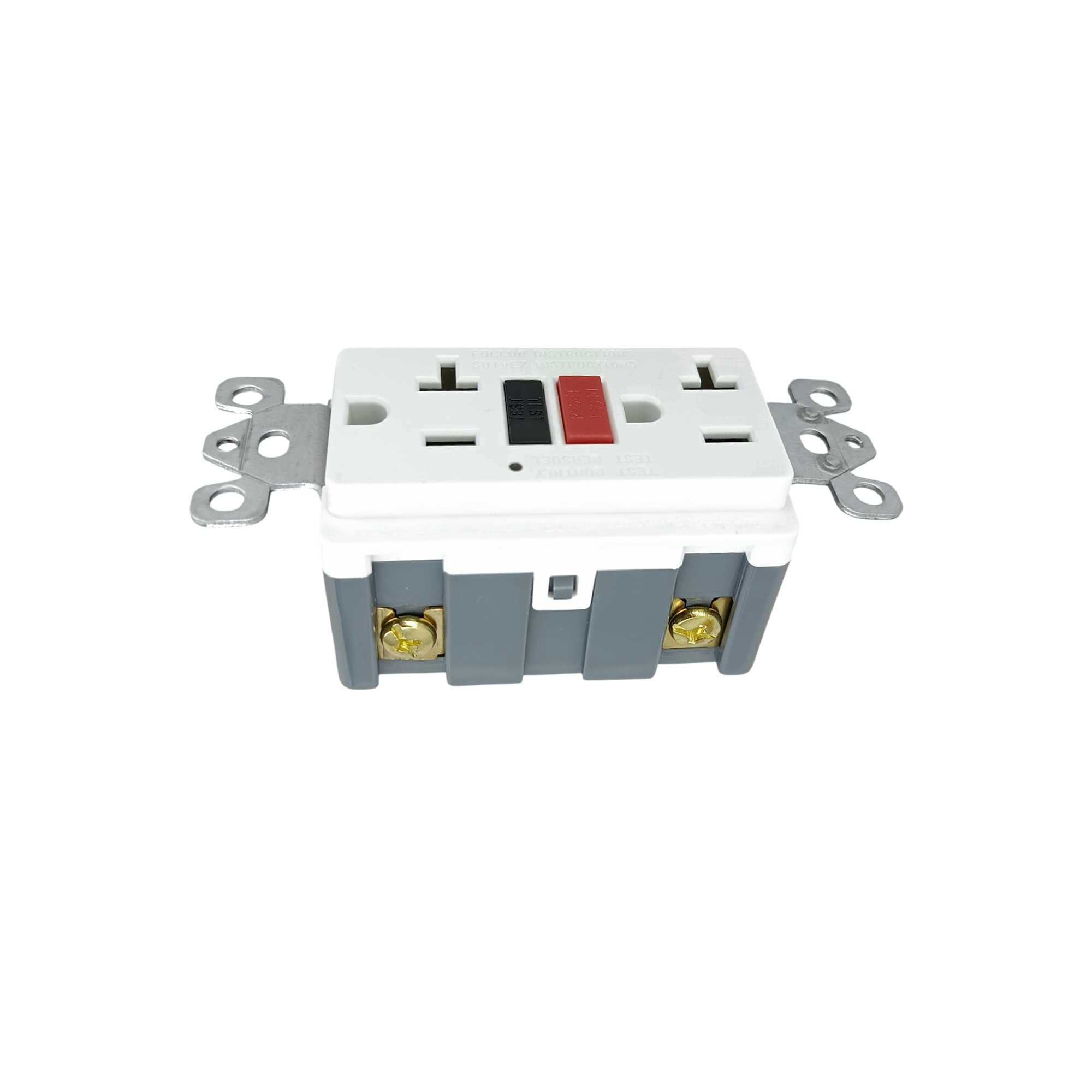 Pack x 5 toma corriente doble blanco GFCI C1365