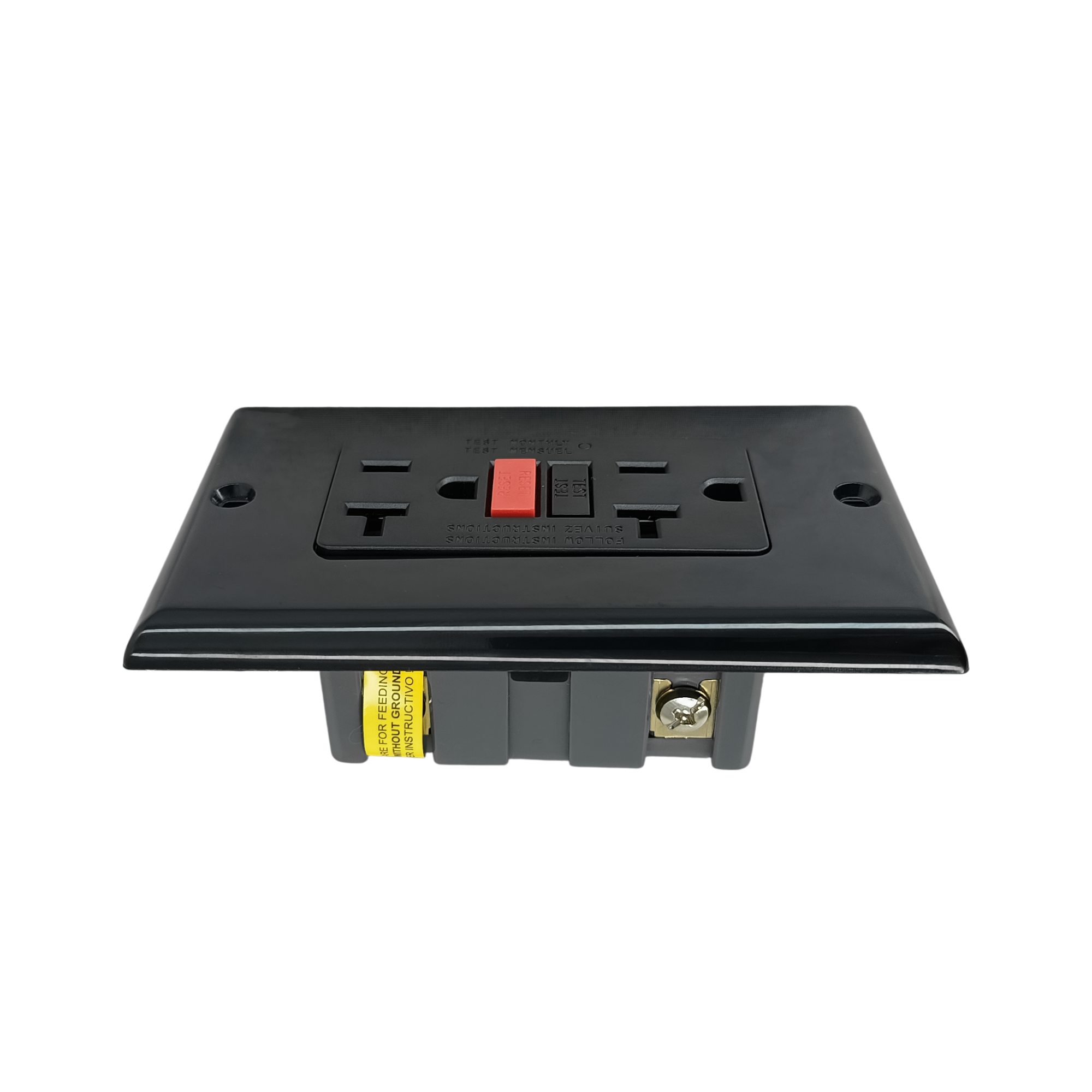 Pack x 4 Toma Corriente Doble Negro GFCI C1368