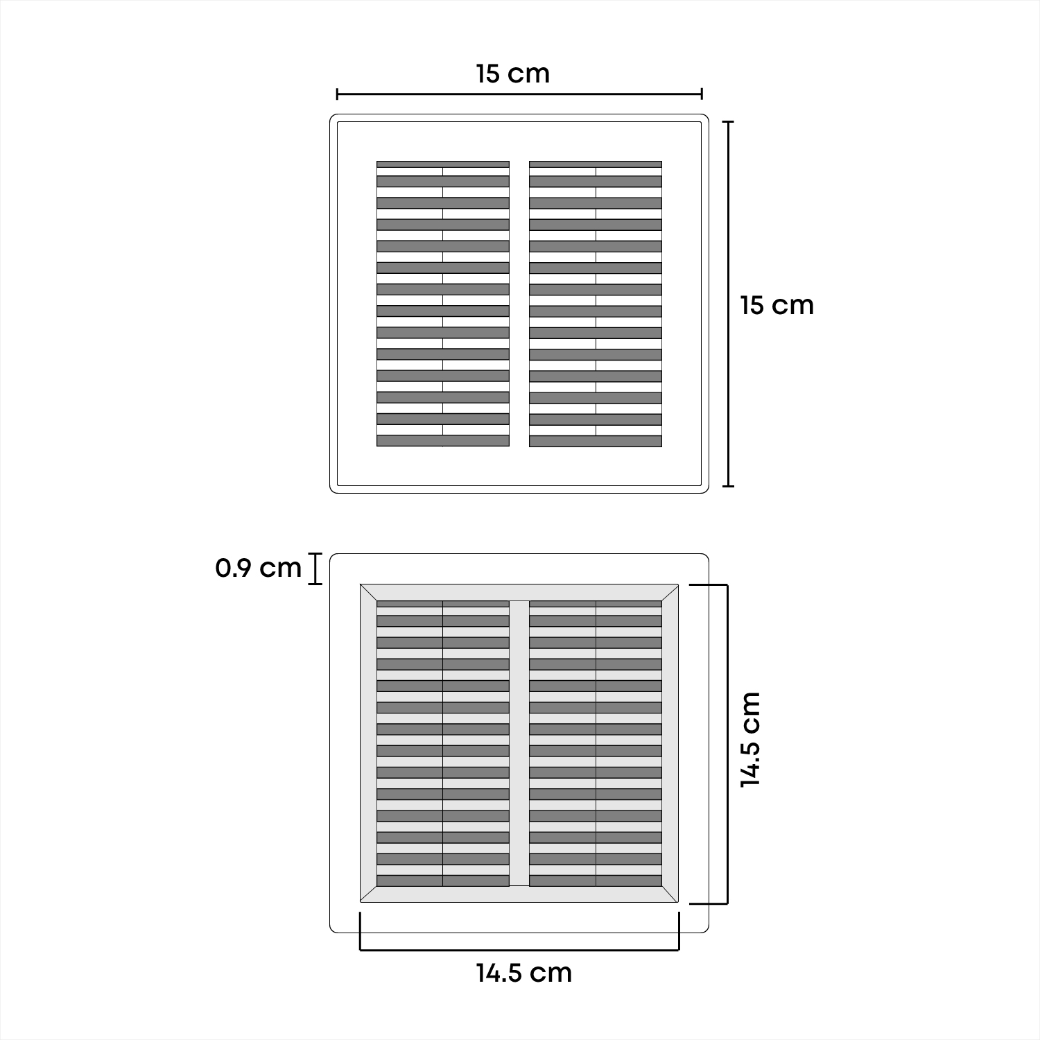 Rejilla Plastica Ventilacion 15x15cm
