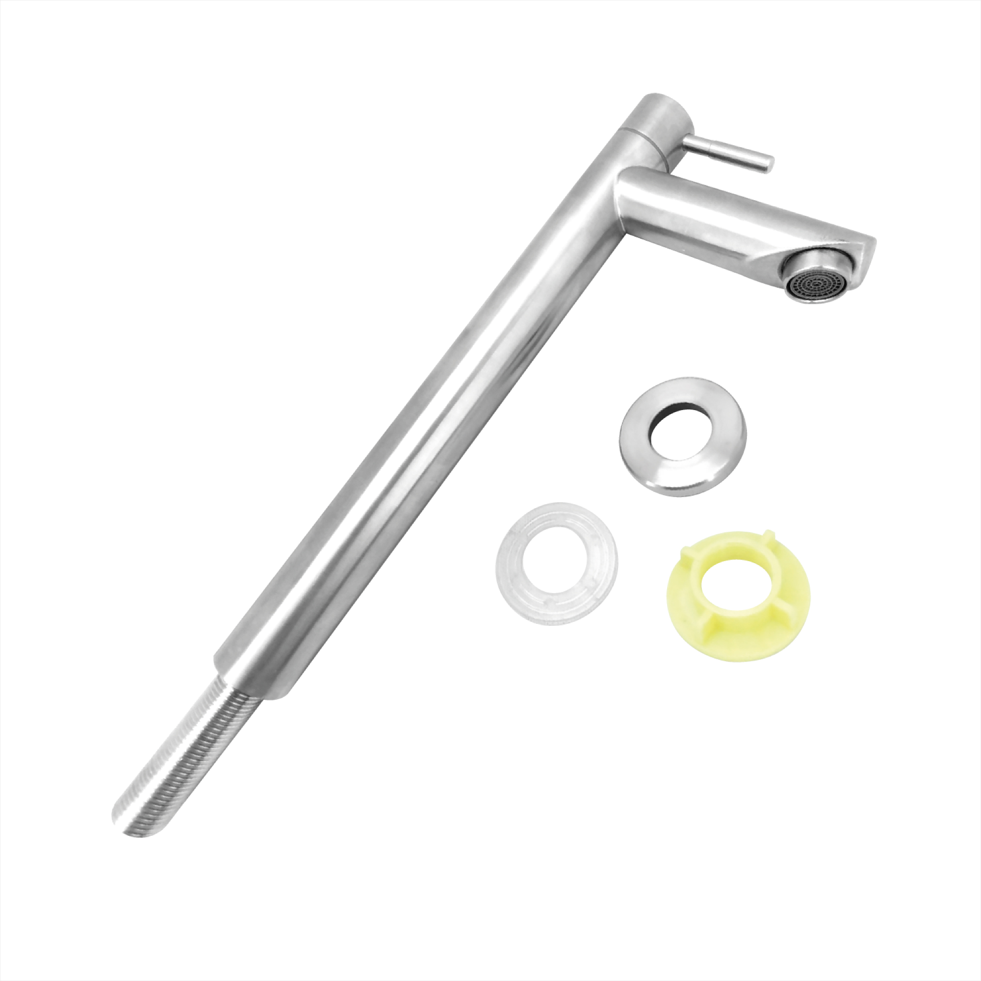 Combos Lavamanos Rectangular + Grifería Agua Fría Inox C1376
