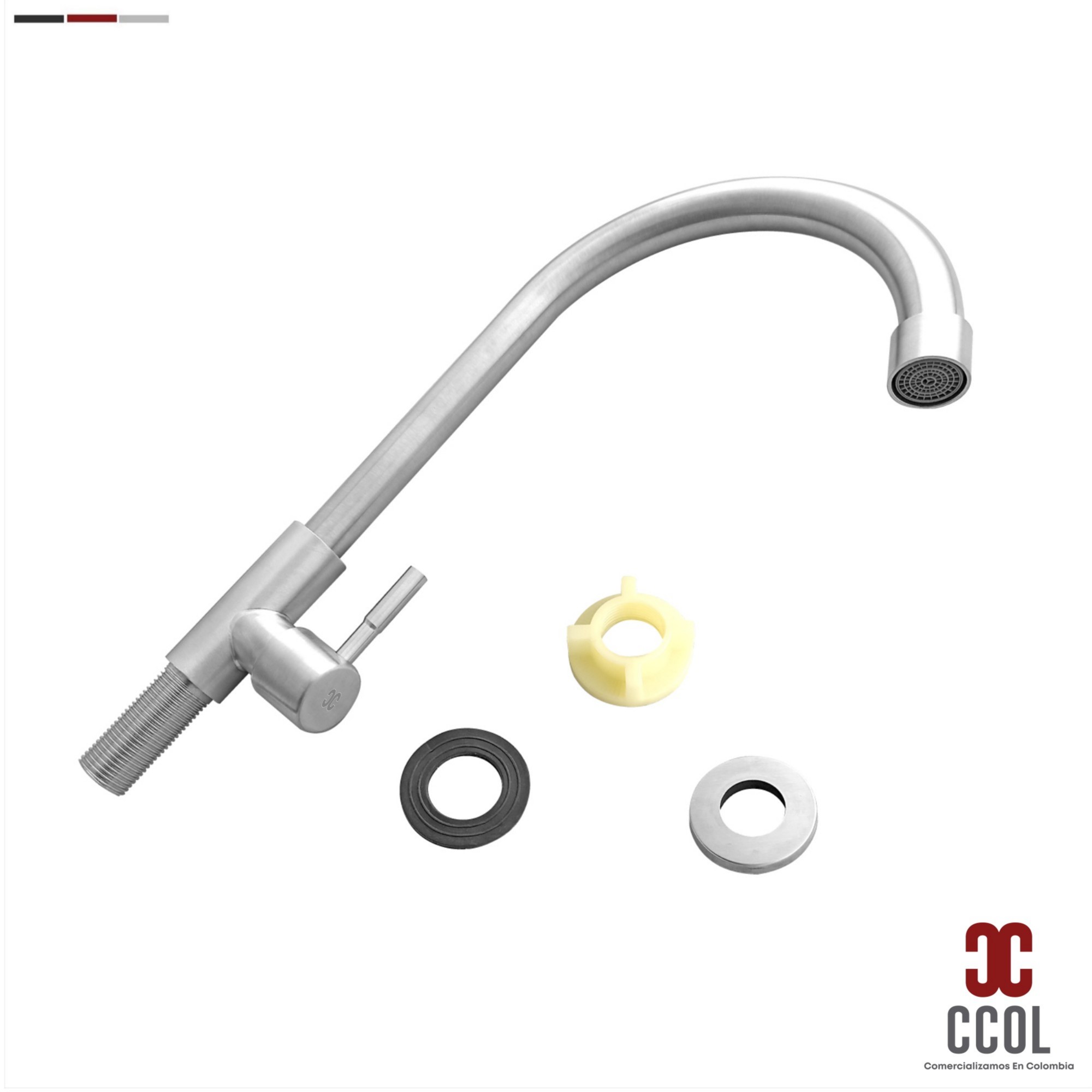 Combos Lavamanos Rectangular + Grifería Agua Fría Inox C1378
