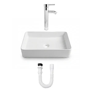 Combos Lavamanos Rectangular + Grifería Mezclador C1380