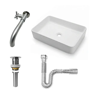 Combos Lavamanos Rectangular + Grifería Mezclador C1385