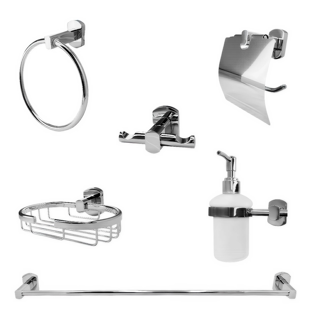 Set Accesorios Baño Redondo 6 Piezas CCOL