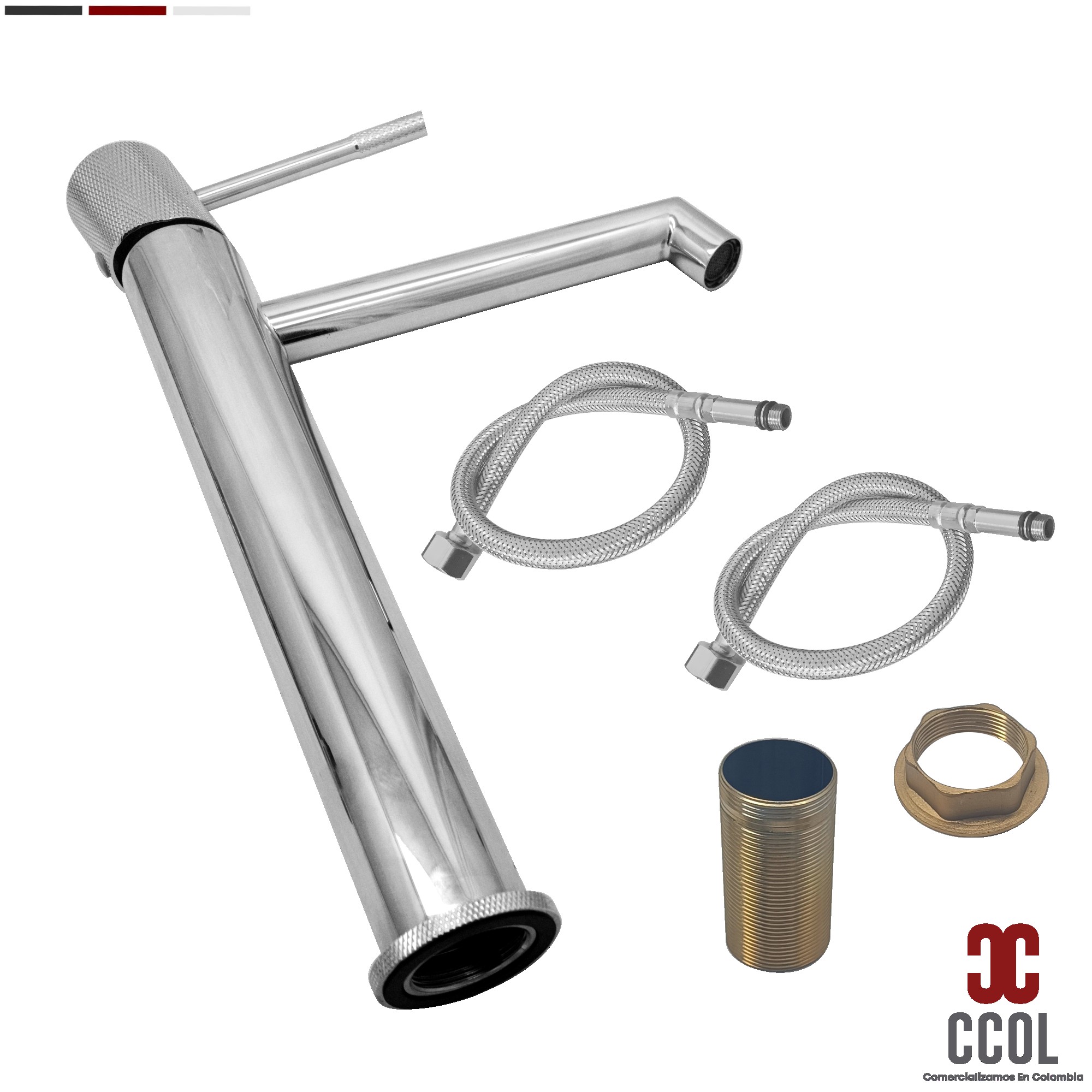 Combo Lavamanos Cuadrado + Grifería y Accesorios C1390