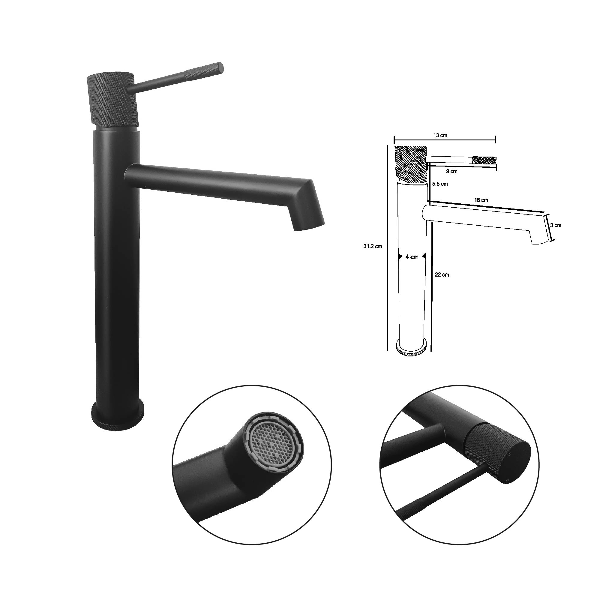 Combo Lavamanos Cuadrado + Grifería y Accesorios C1392
