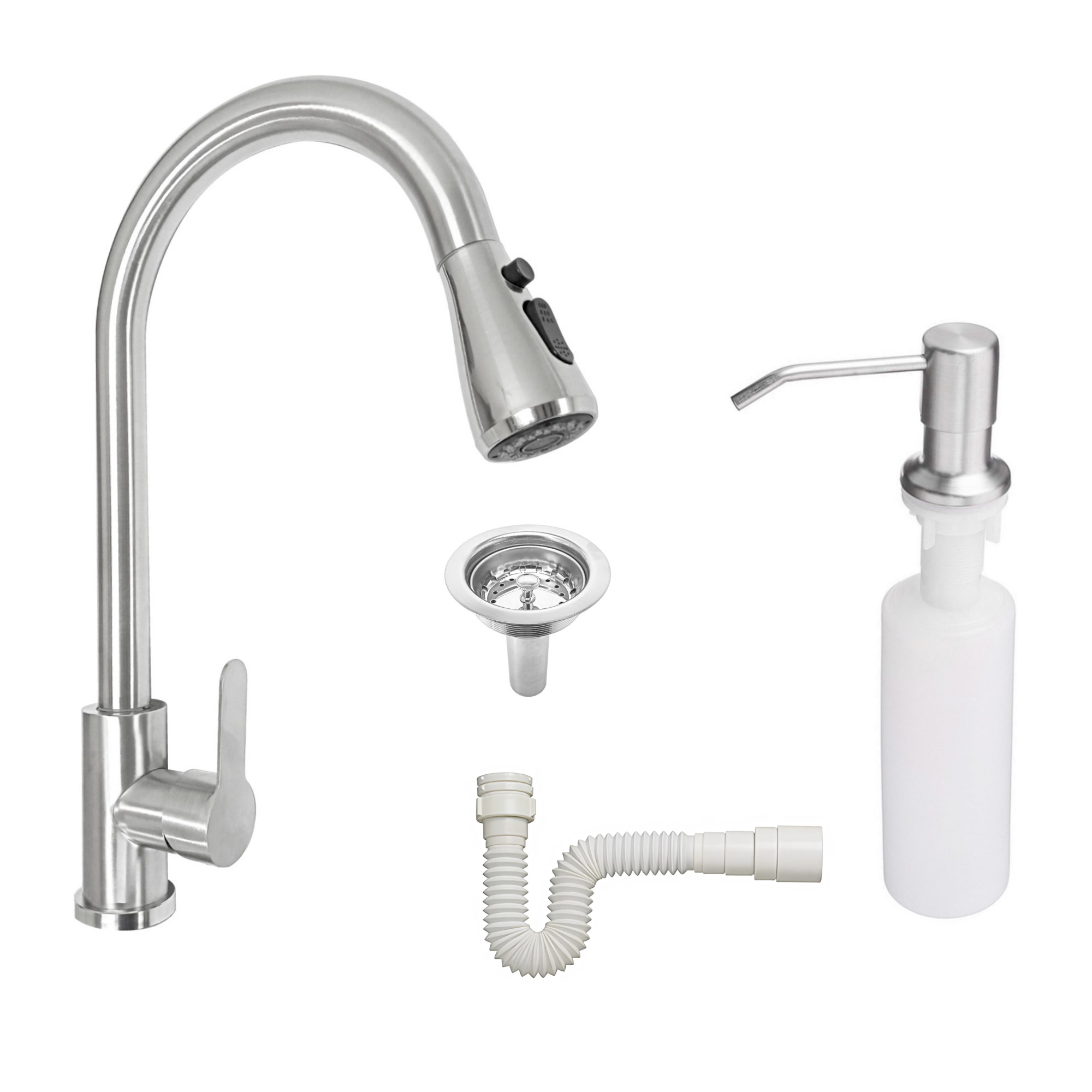 Combo Grifería Cabeza Extraíble + ACCESORIOS C846