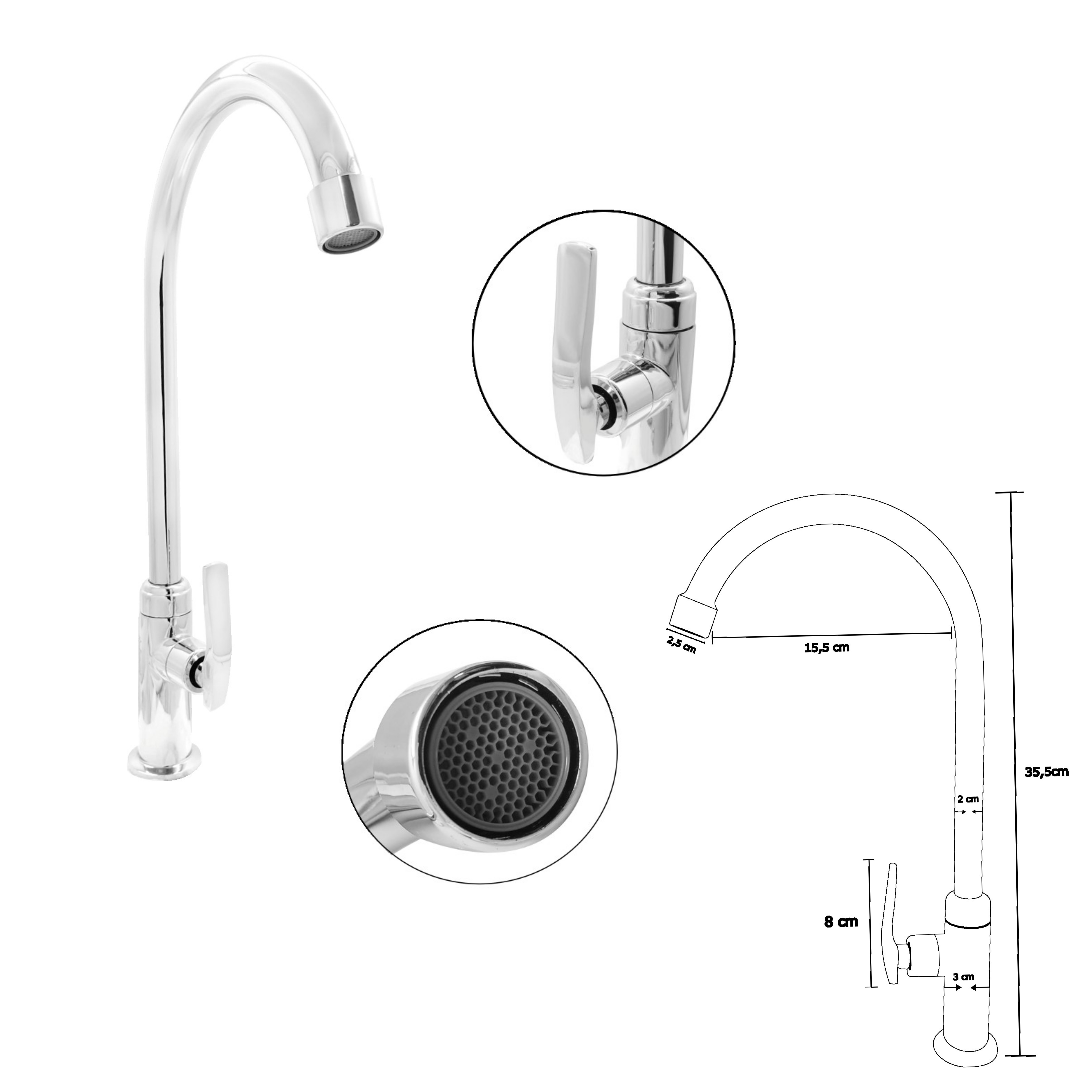 Combo Lavamanos + Grifería Agua Fría C1396