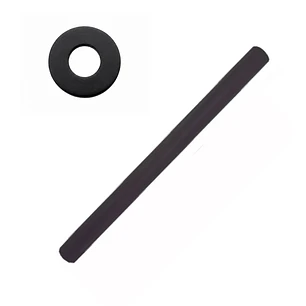 Brazo Tubo Redondo Ducha De Techo Negro 25cm