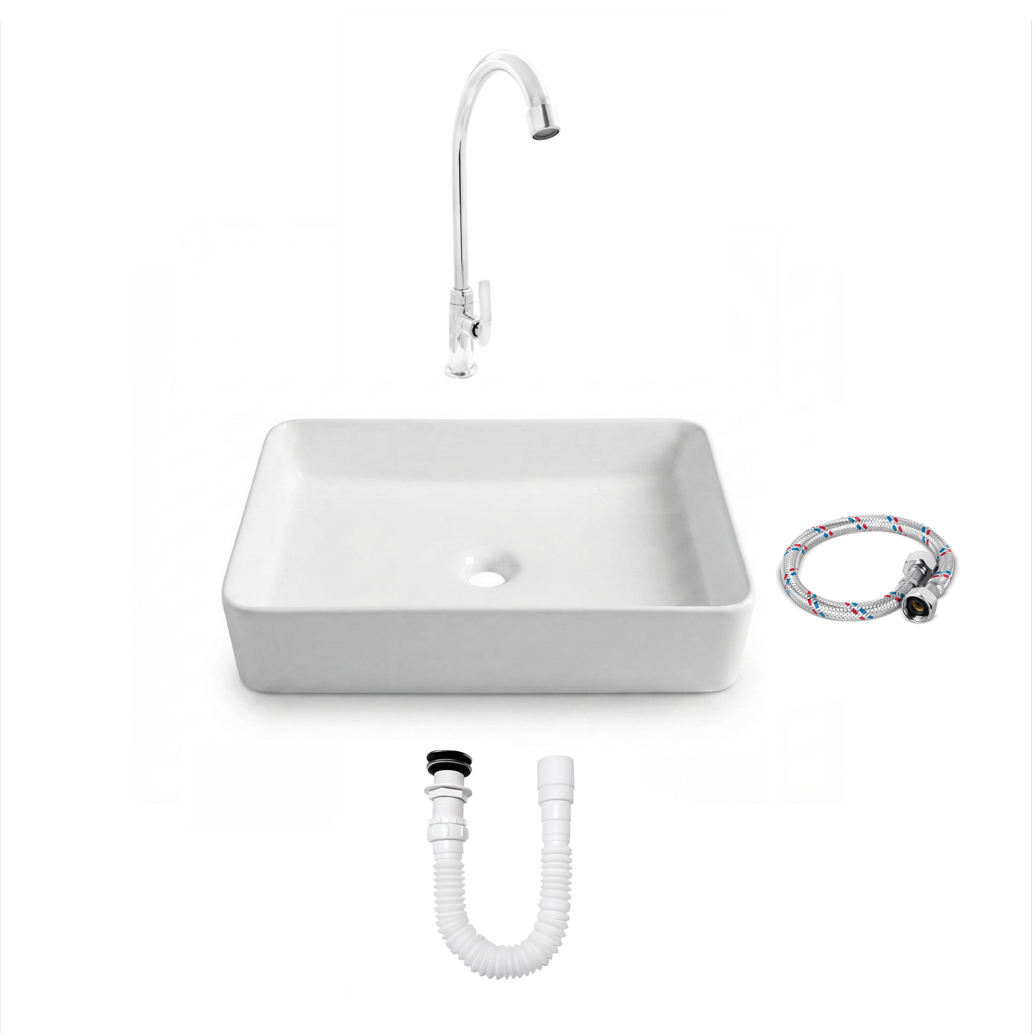 Combo Lavamanos + Grifería Agua Fría C1396