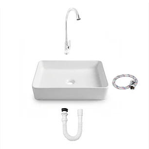 Combo Lavamanos + Grifería Agua Fría C1396