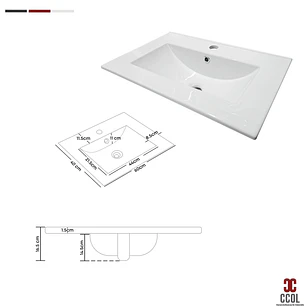 Combo Placa Lavamanos Blanco + Griferia Mezclador C599