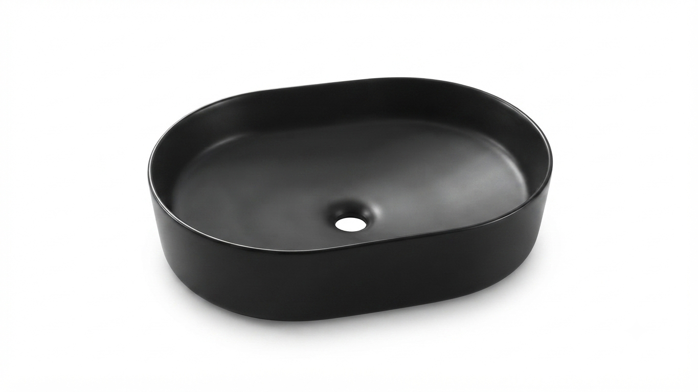 Lavamanos Ovalado Negro Mate L093