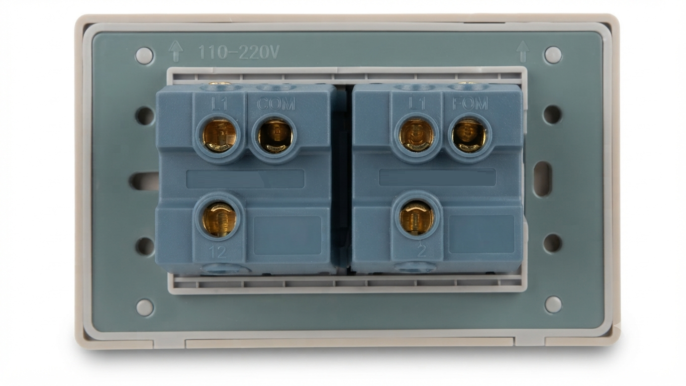 Interruptor Doble Acero Inoxidable 