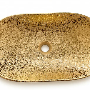 Lavamanos Ovalado Dorado Tipo Canoa L102