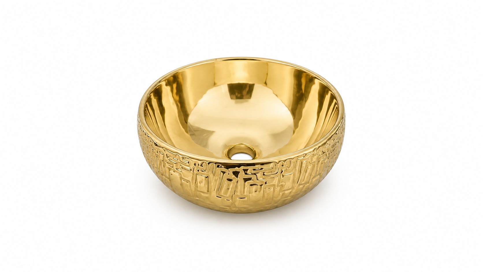 Lavamanos Redondo Dorado L112