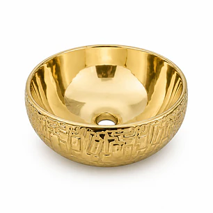 Lavamanos Redondo Dorado L112