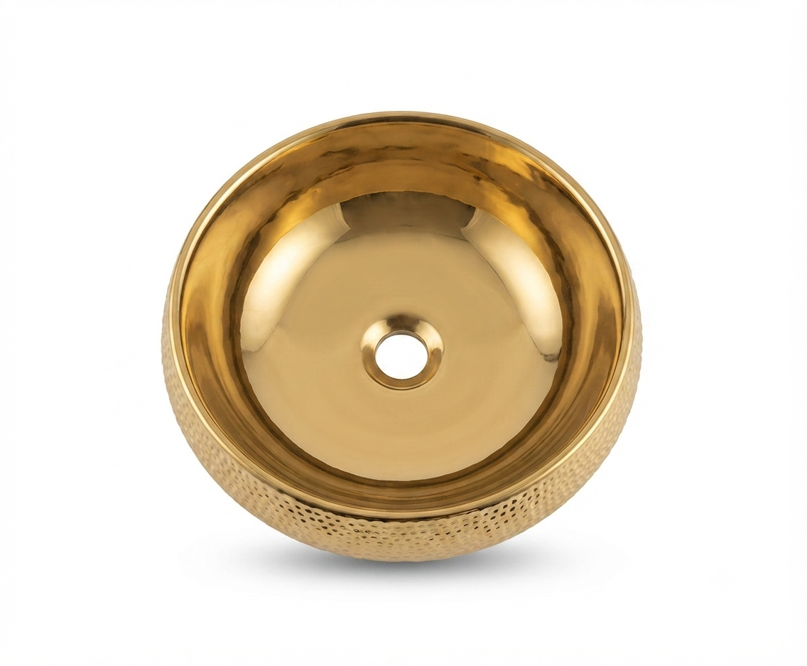 Lavamanos Redondo Dorado L112