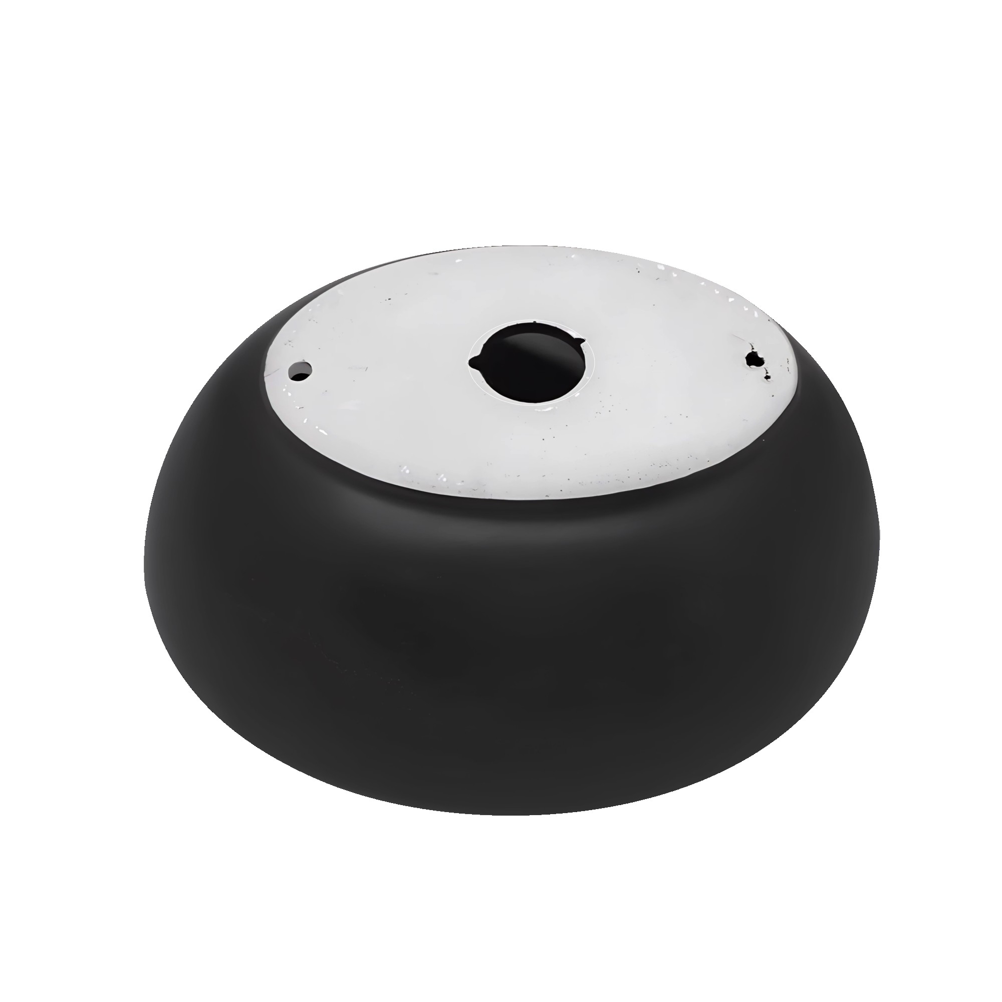 Sobreponer Ceramico Lavamanos Ovalado Negro