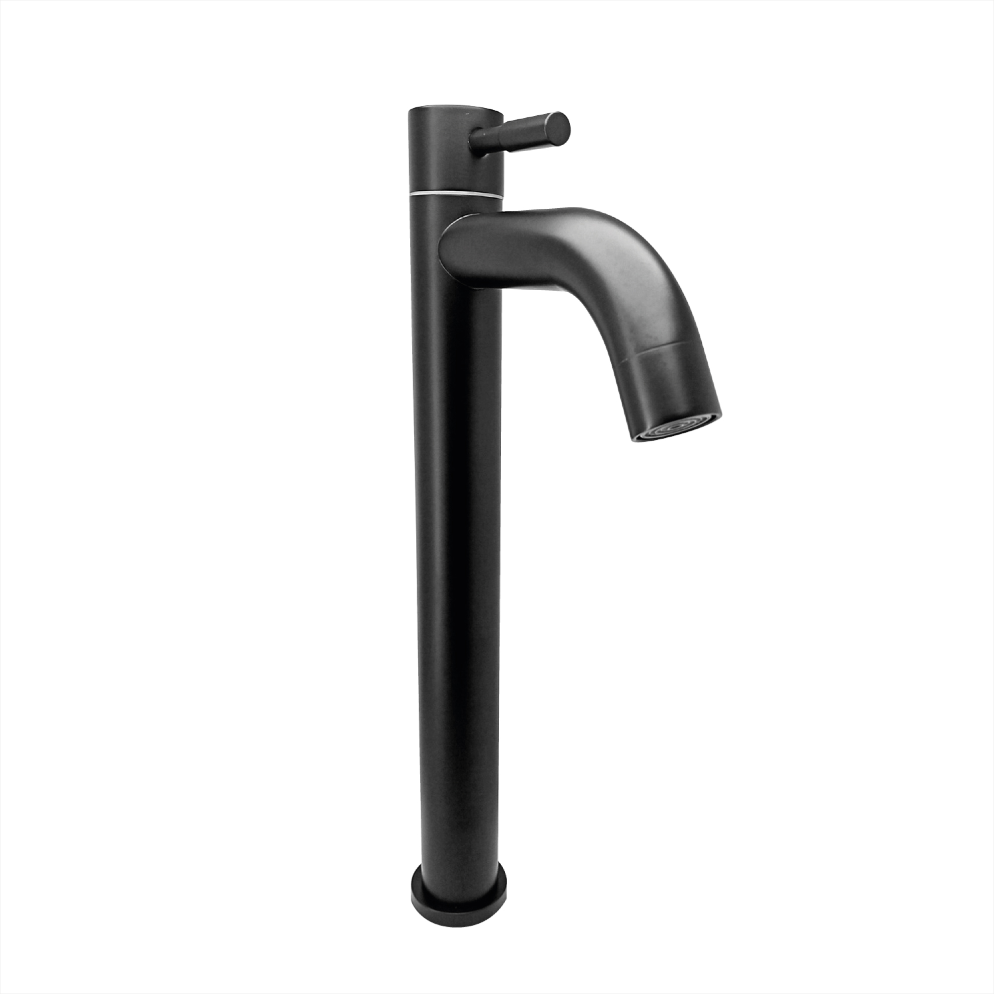 Combo Lavamanos Negro + Griferia Agua Fria + Accesorios C753