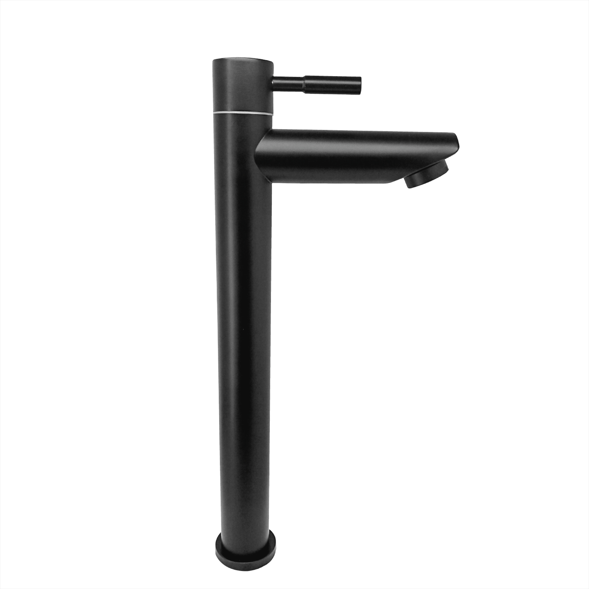 Combo Lavamanos Negro + Griferia Agua Fria + Accesorios C754