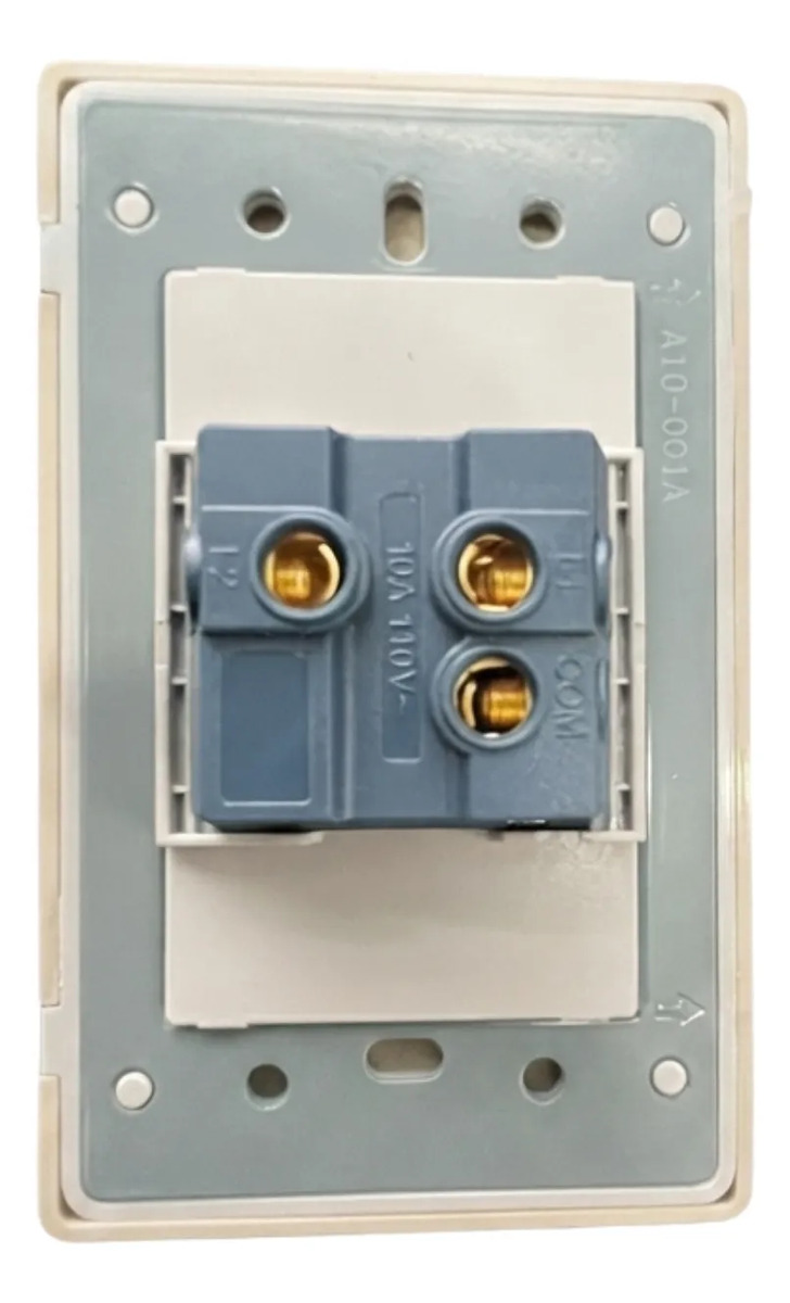 Pack X 5 Unidades Interruptor Sencillo Acero Inoxidable Gris 10 A 110v Gris