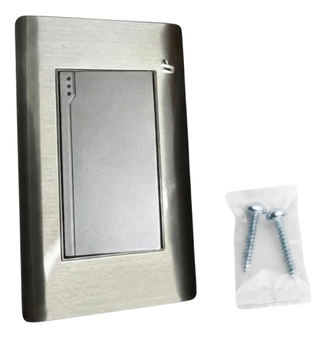 Pack X 5 Unidades Interruptor Sencillo Acero Inoxidable Gris 10 A 110v Gris