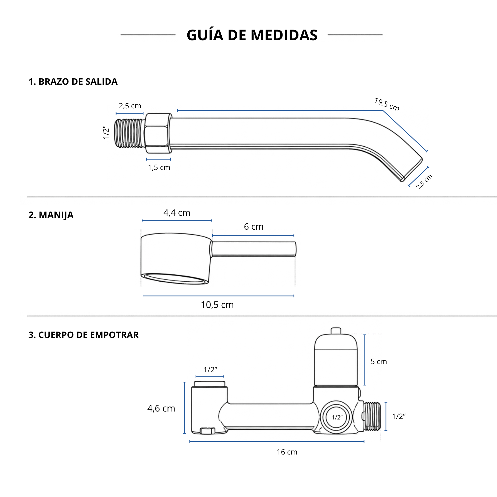 Griferia Monocontrol Marsella A Muro Para Baño
