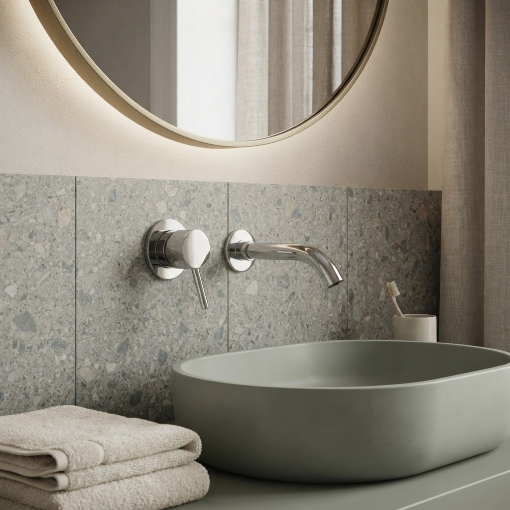 Griferia Monocontrol Marsella A Muro Para Baño