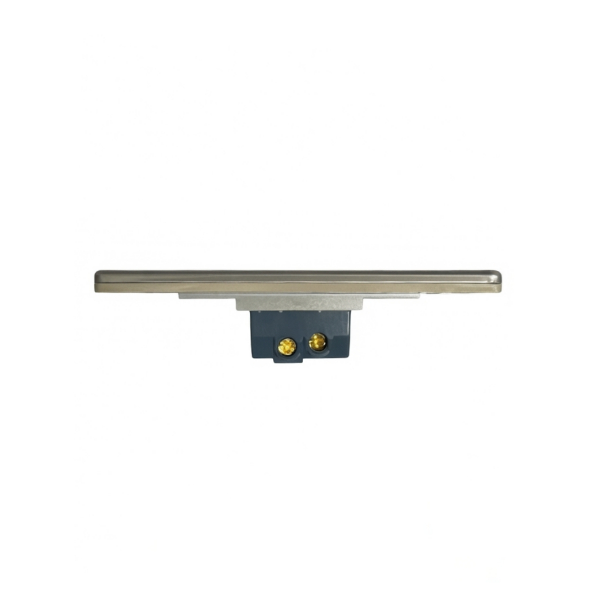 Pack X10 Unidades Interruptor Sencillo Acero Inoxidable Gris