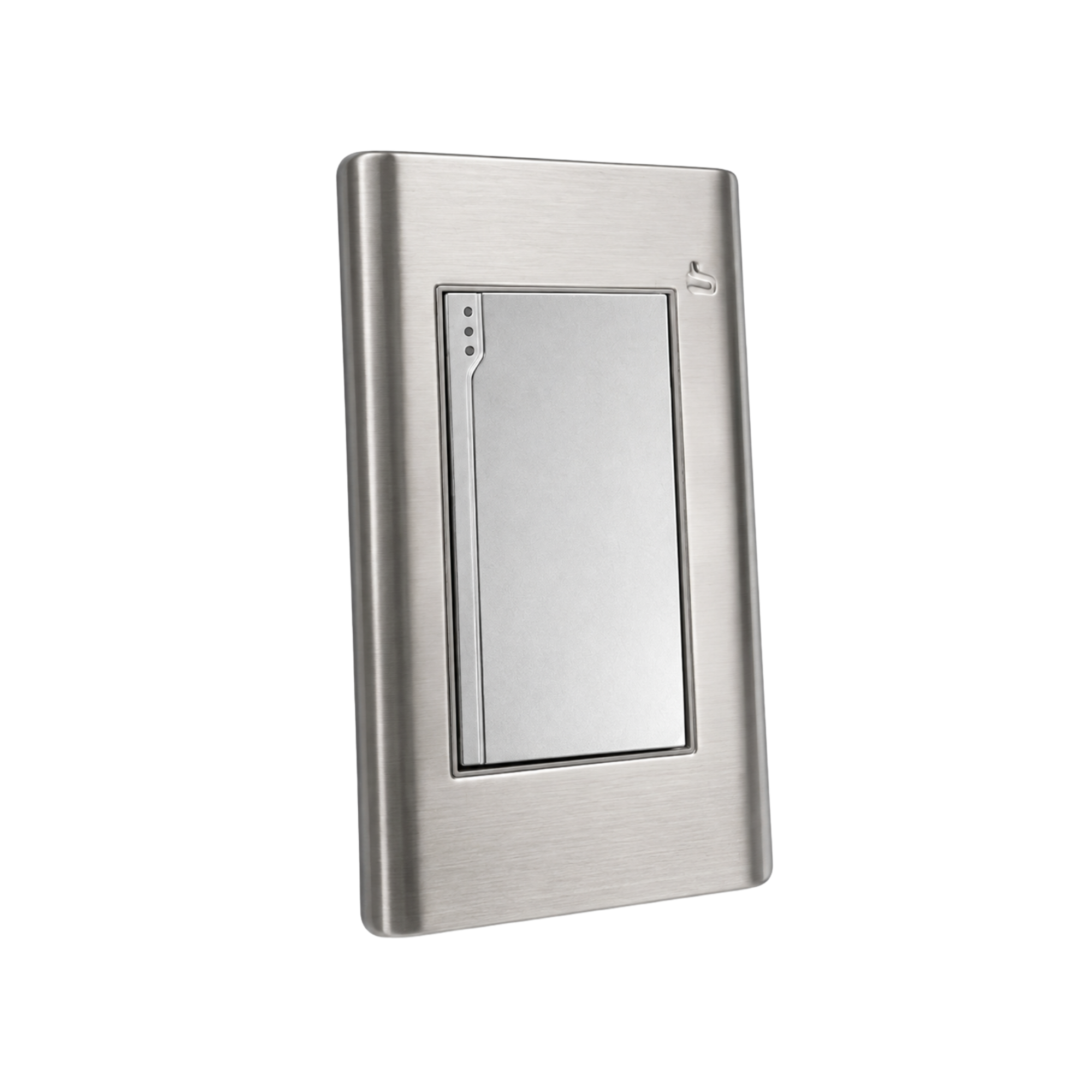 Pack X10 Unidades Interruptor Sencillo Acero Inoxidable Gris