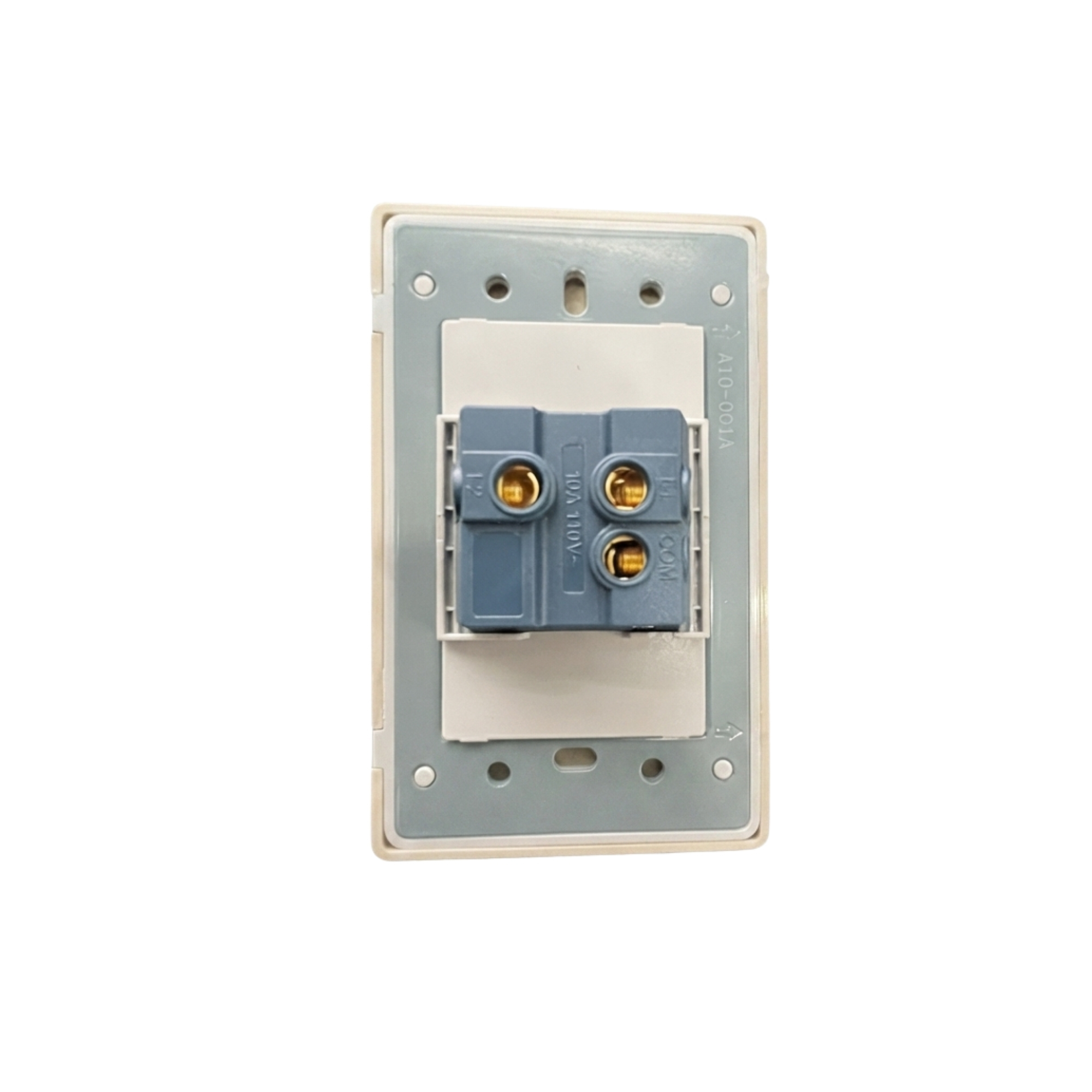 Pack X10 Unidades Interruptor Sencillo Acero Inoxidable Gris