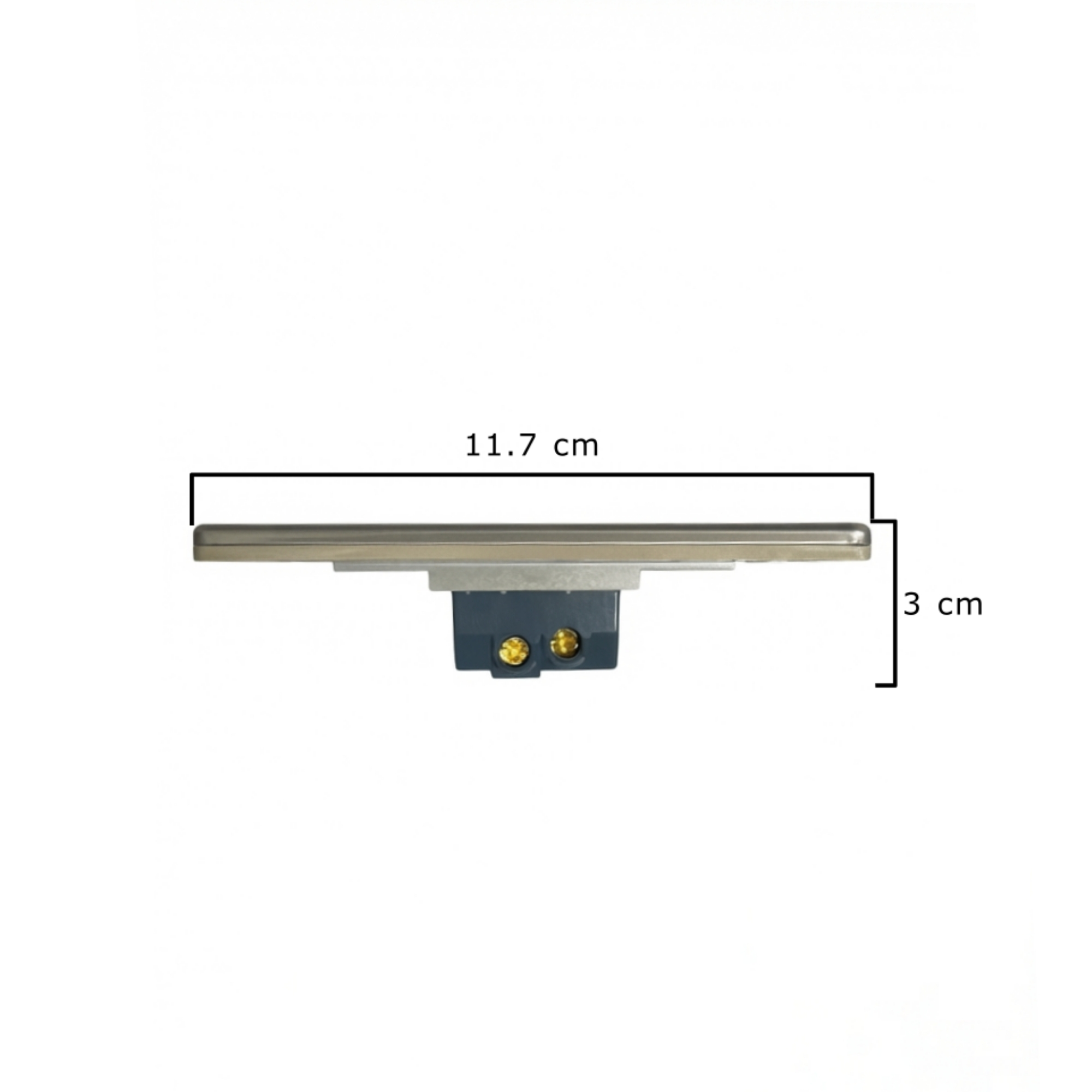 Pack X10 Unidades Interruptor Sencillo Acero Inoxidable Gris