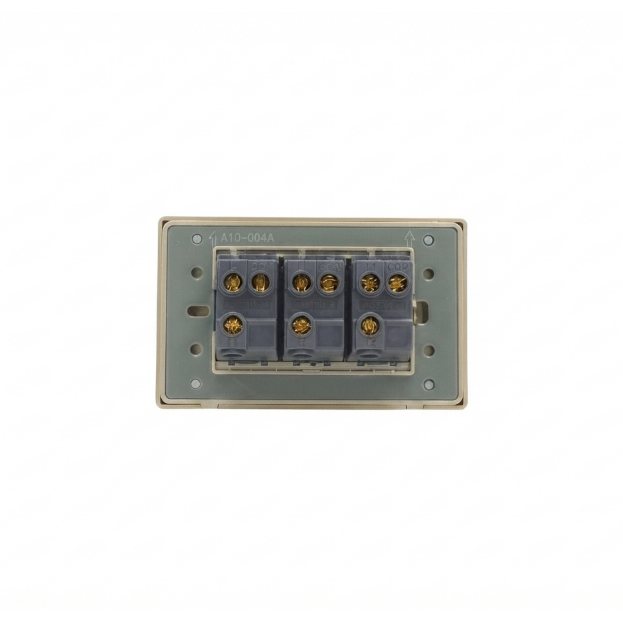 Pack X5 Unidades Interruptor Triple En Acero Inoxidable Gris