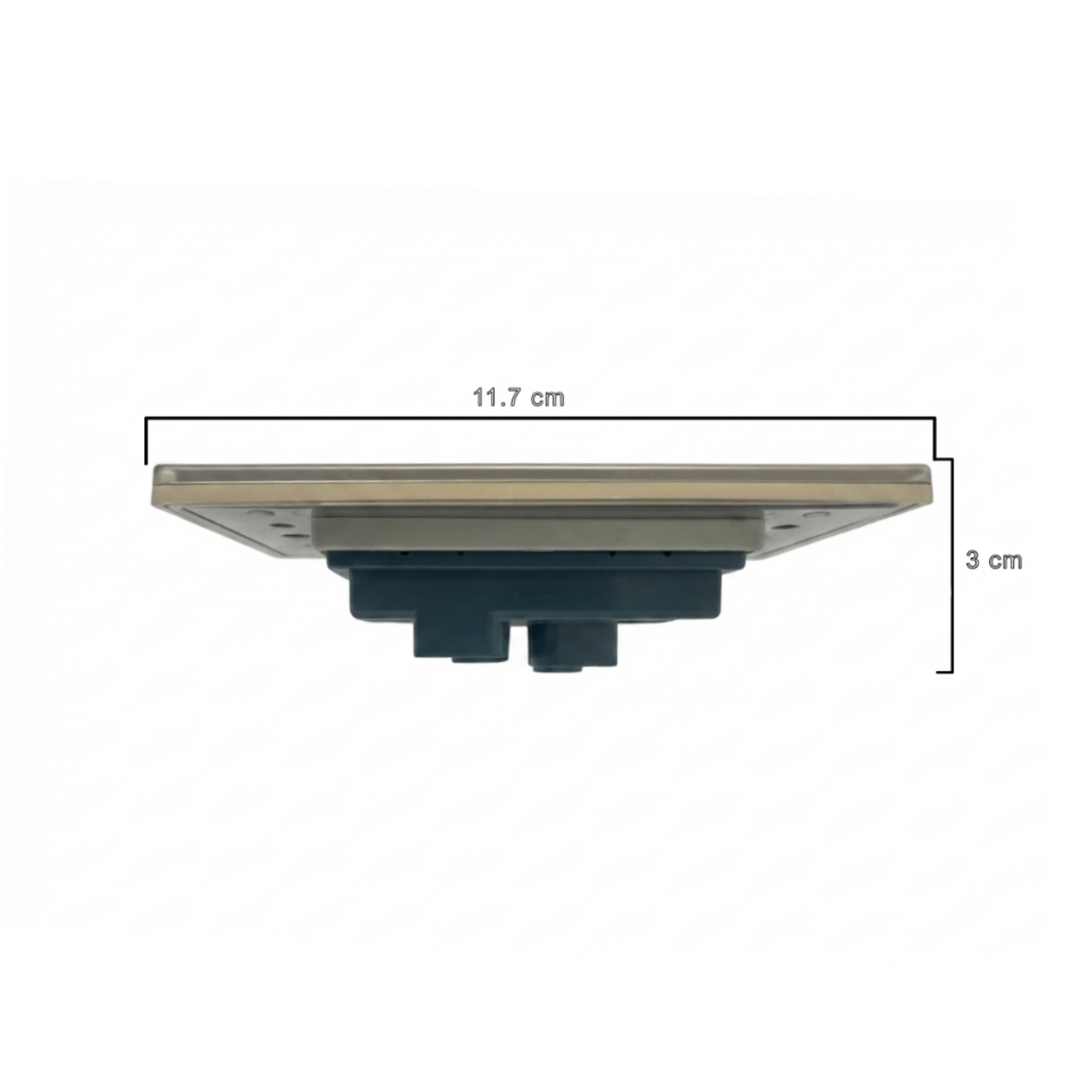 Pack X5 Unidades Toma Doble Acero Inoxidable Gris