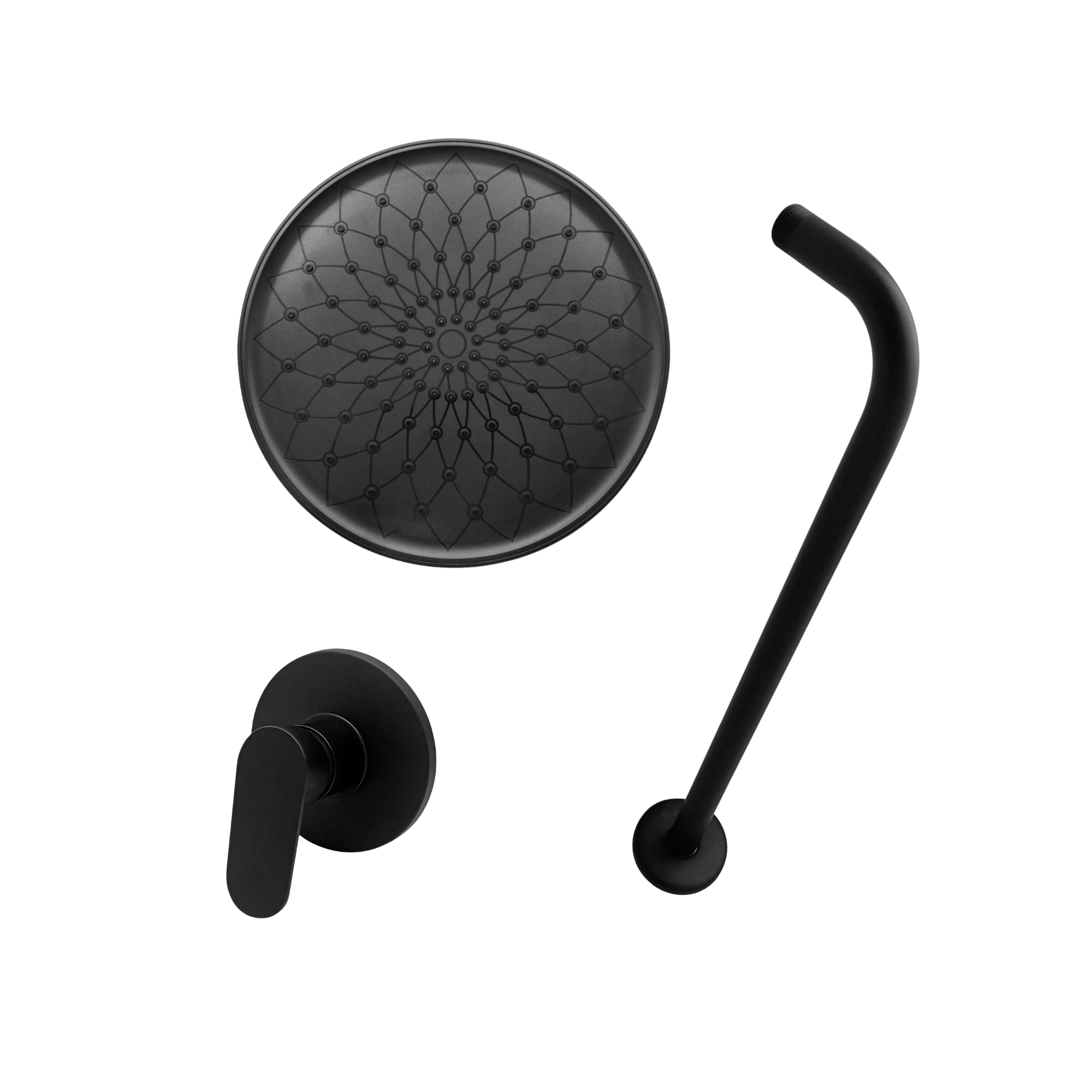 Set Ducha Monocontrol Redondo Negro 