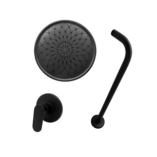 Set Ducha Monocontrol Redondo Negro 