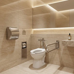 Combo Sanitario Institucional Con Fluxometro + Accesorios