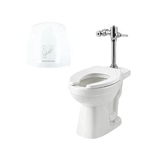 Combo Sanitario Institucional Con Fluxómetro, Secador Accesorios