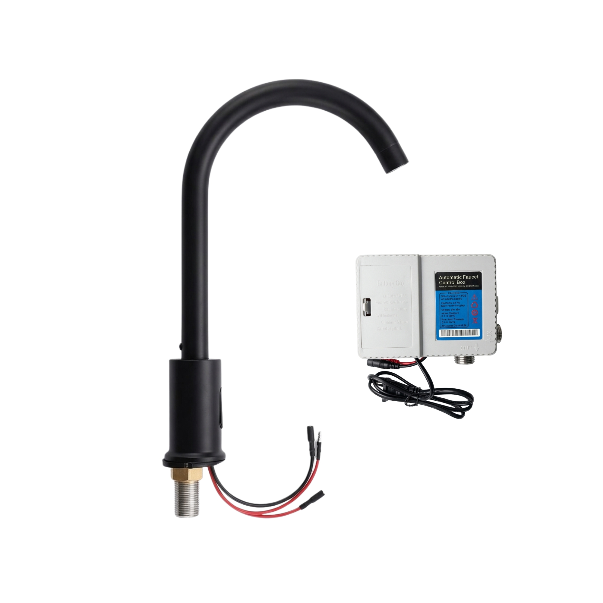 Llave Sensor Negra Para Lavamanos O Lavaplatos