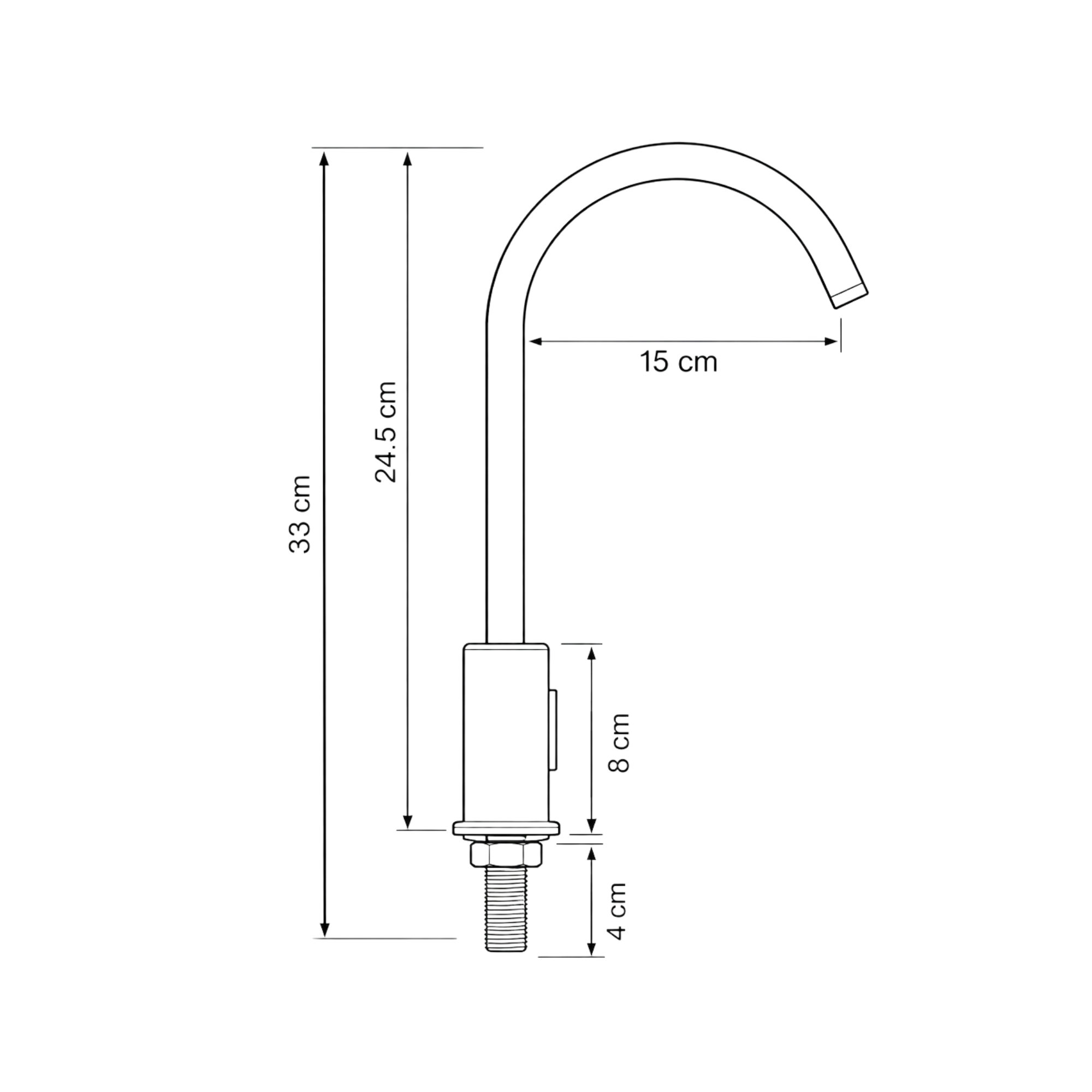 Llave Sensor Negra Para Lavamanos O Lavaplatos