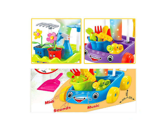 SET DIDACTICO INFANTIL JARDINERA CON LUZ Y SONIDO