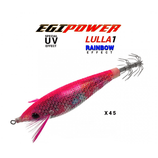 Palhaço/Toneira Squid Jig Dansel Egi Power lulla1 Rainbow - x45