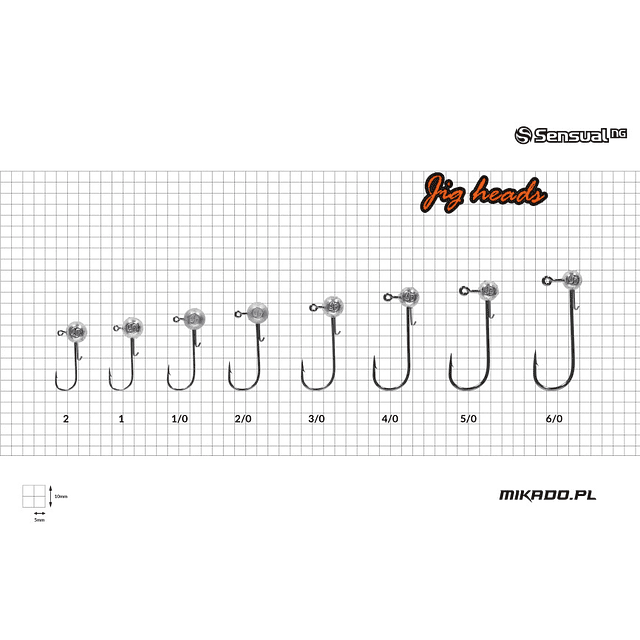 MIKADO SENSUAL JIG HEAD - 3pcs