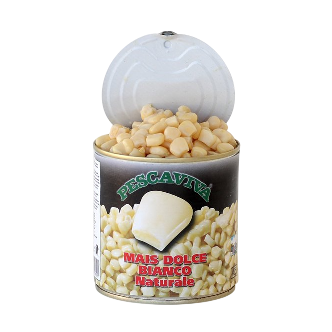 Milho LineaEffe Pescaviva Lata 160gr Natural Branco  1