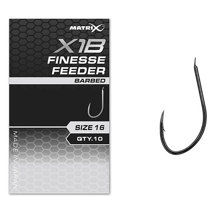 Anzois Matrix X1B Finesse Feeder Barbed 1