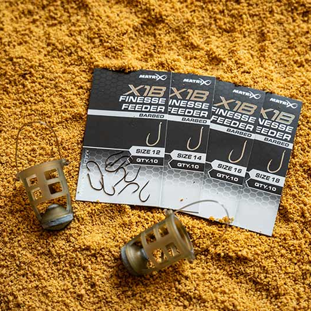 Anzois Matrix X1B Finesse Feeder Barbed 4