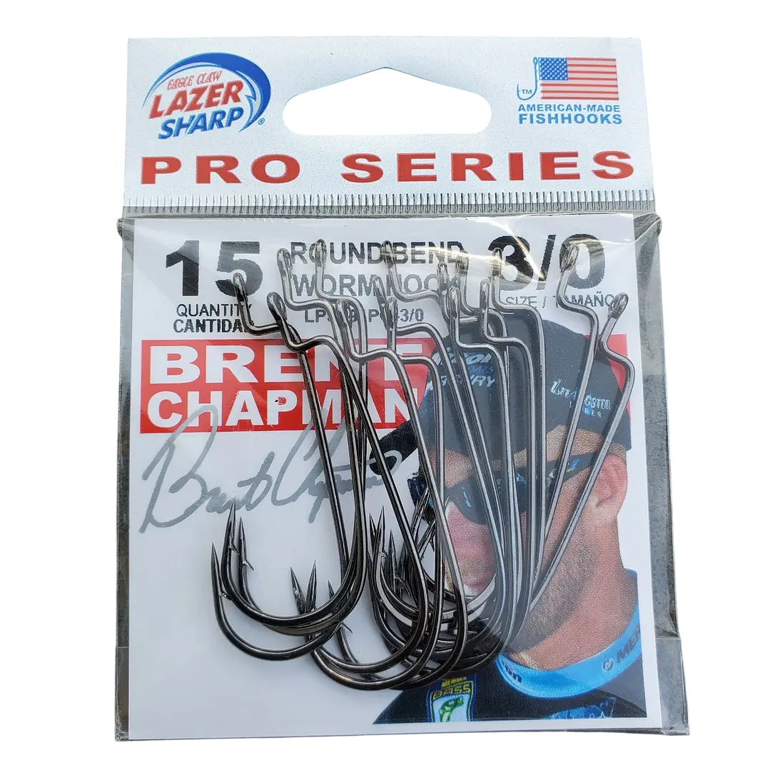 Anzóis Eagle Claw Lazer Value Series Round Blend Worm Hook Platinum 1